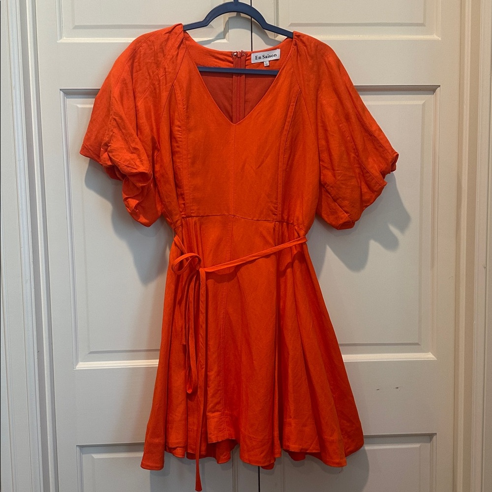 En Saison Vibrant Orange Dress